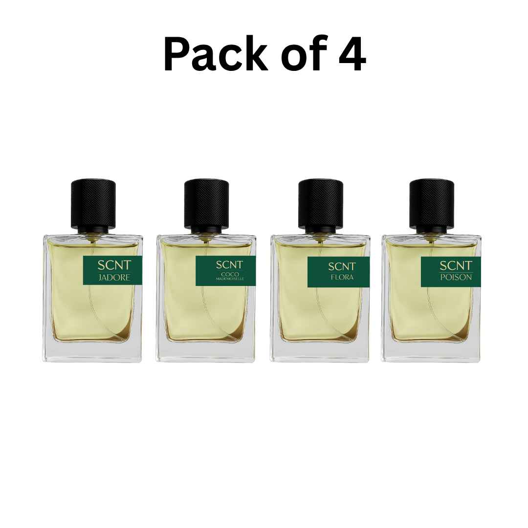 Pack of Four Scnt J’adore, Scnt Coco Mademoiselle, Scnt Flora, and Scnt Poison