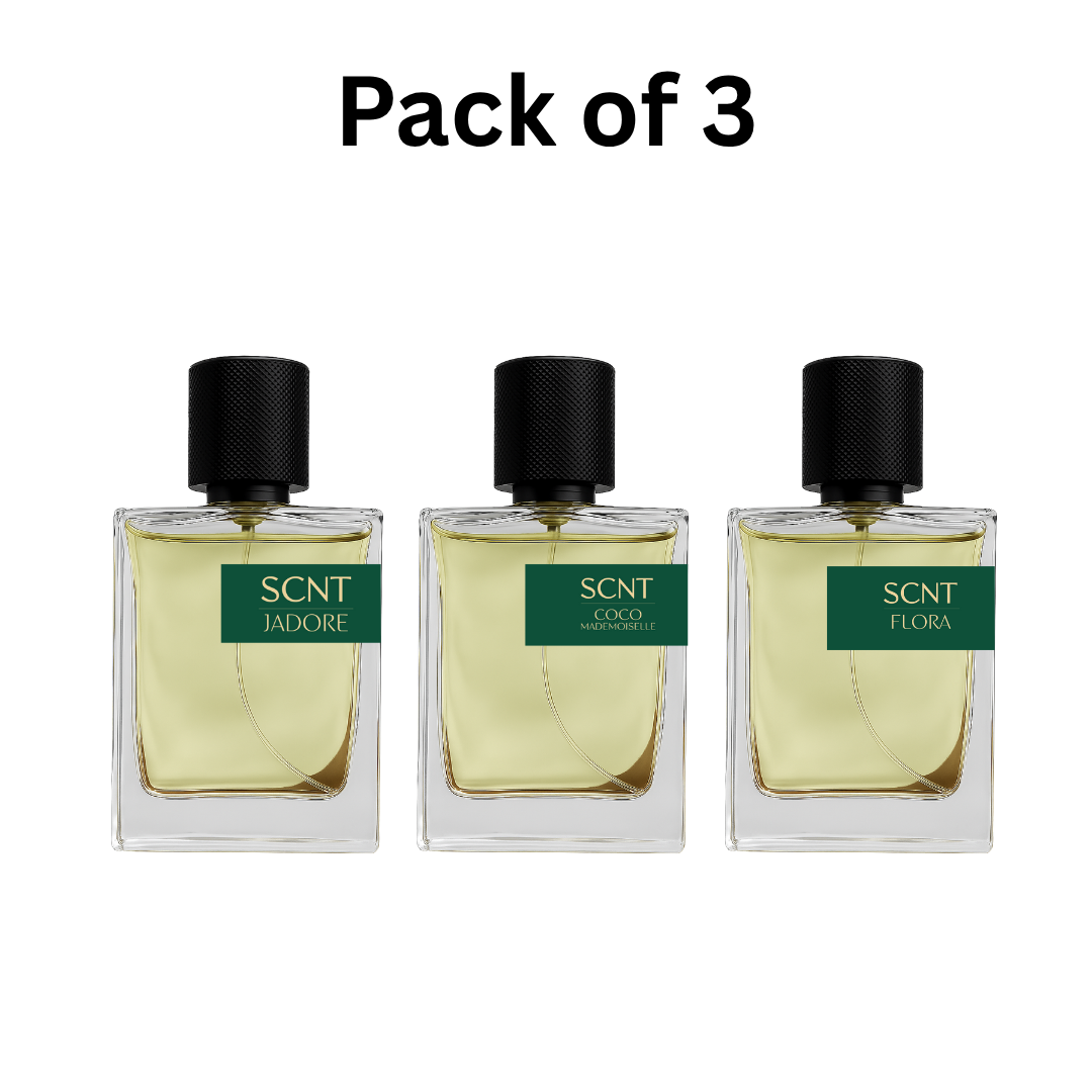 Pack of Three Scnt J’adore, Scnt Coco Mademoiselle, and Scnt Flora