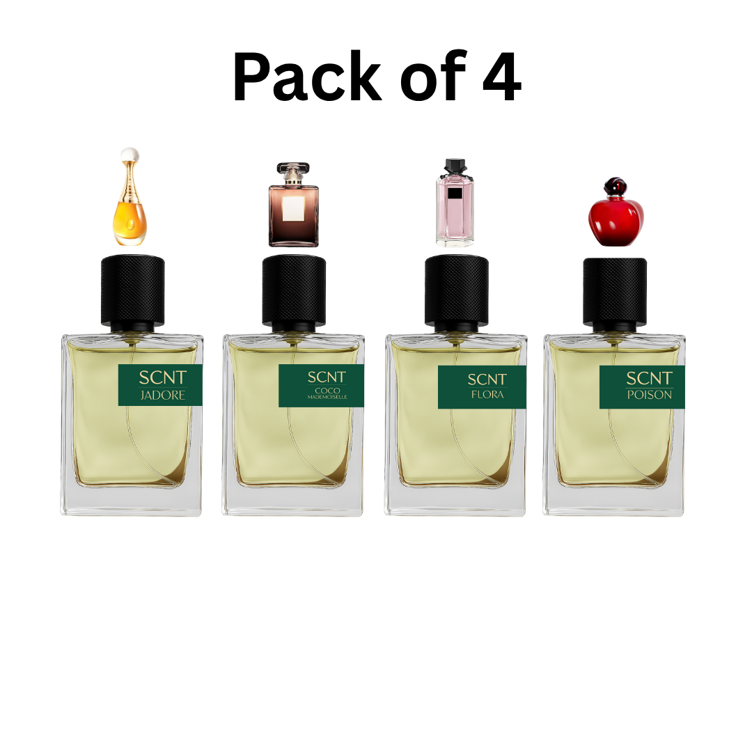 Pack of Four Scnt J’adore, Scnt Coco Mademoiselle, Scnt Flora, and Scnt Poison