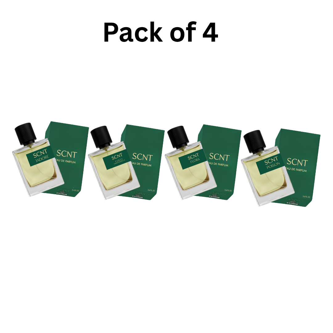 Pack of Four Scnt J’adore, Scnt Coco Mademoiselle, Scnt Flora, and Scnt Poison
