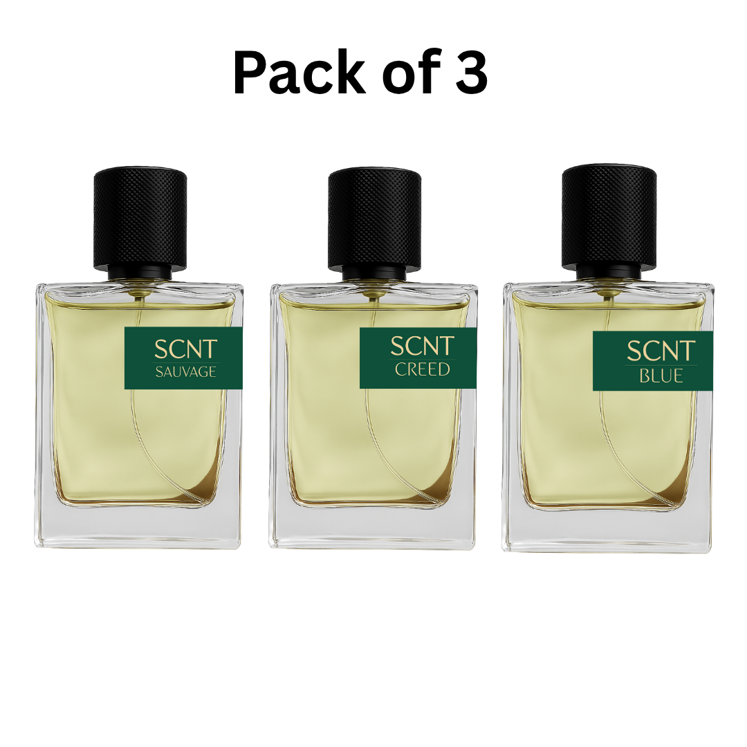 Pack of Three Scnt Sauvage, Scnt Creed, and Scnt Blue