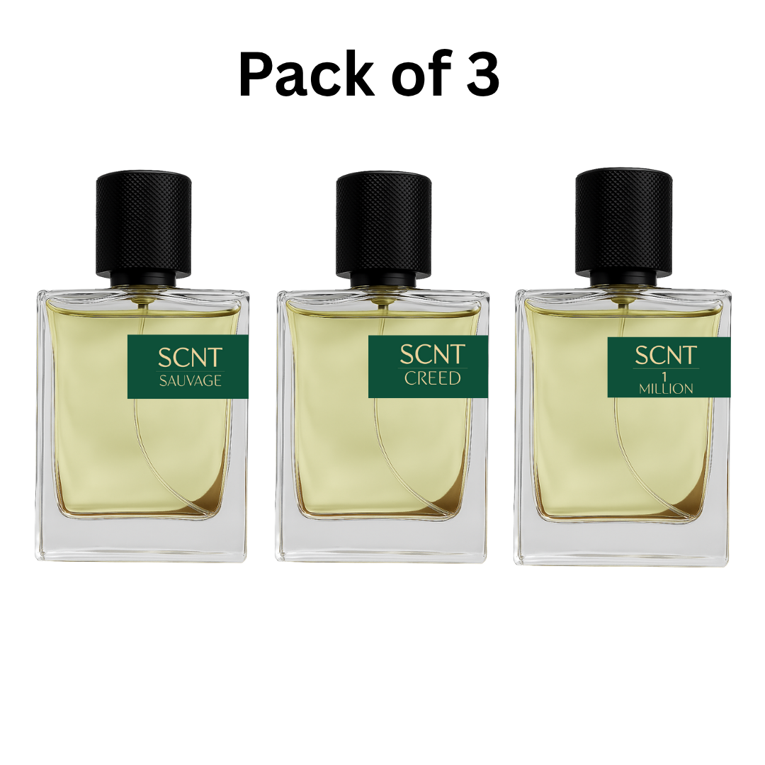 Pack of Three Scnt Sauvage, Scnt Creed, and Scnt 1 Million